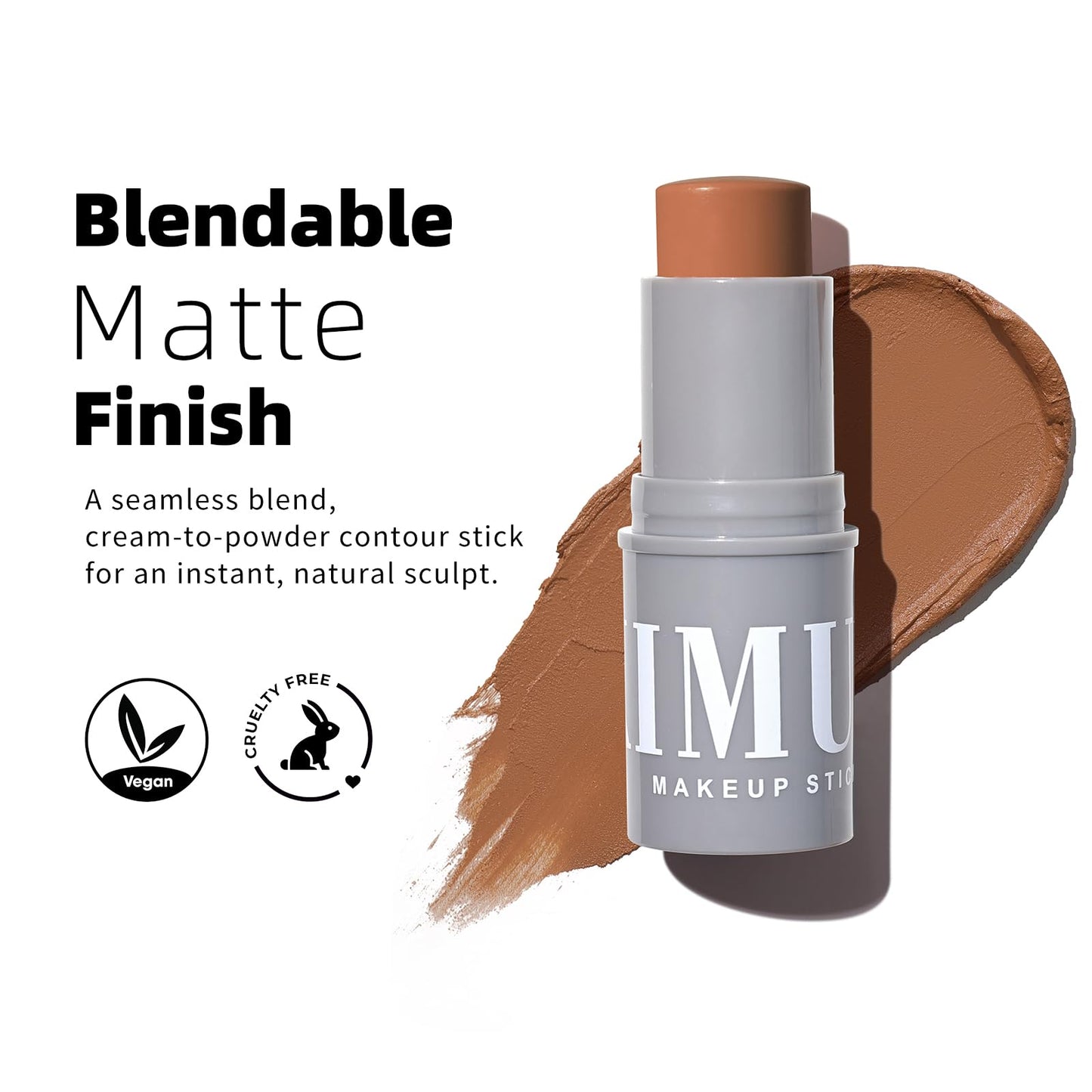 KIMUSE Cream Contour Stick Duo, Cream Blush Stick, Bronzer Shaping Stick, Creamy, Highly Pigmented, Long Lasting, Vegan Face Make Up Sticks KIMUSE