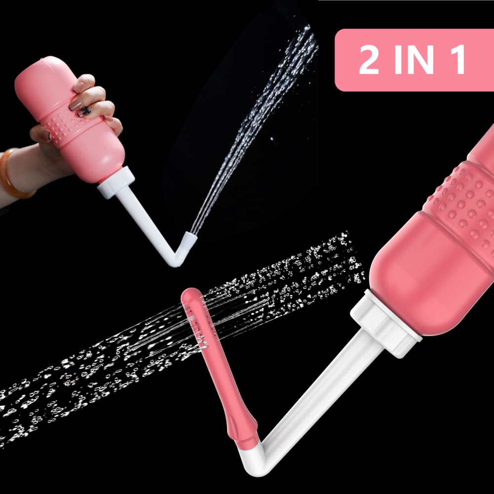 LZXIYUE 2PCS 2-in-1 Peri Bottle Feminine Care for Women,Reusable Portable Bidet for Travel LZXIYUE