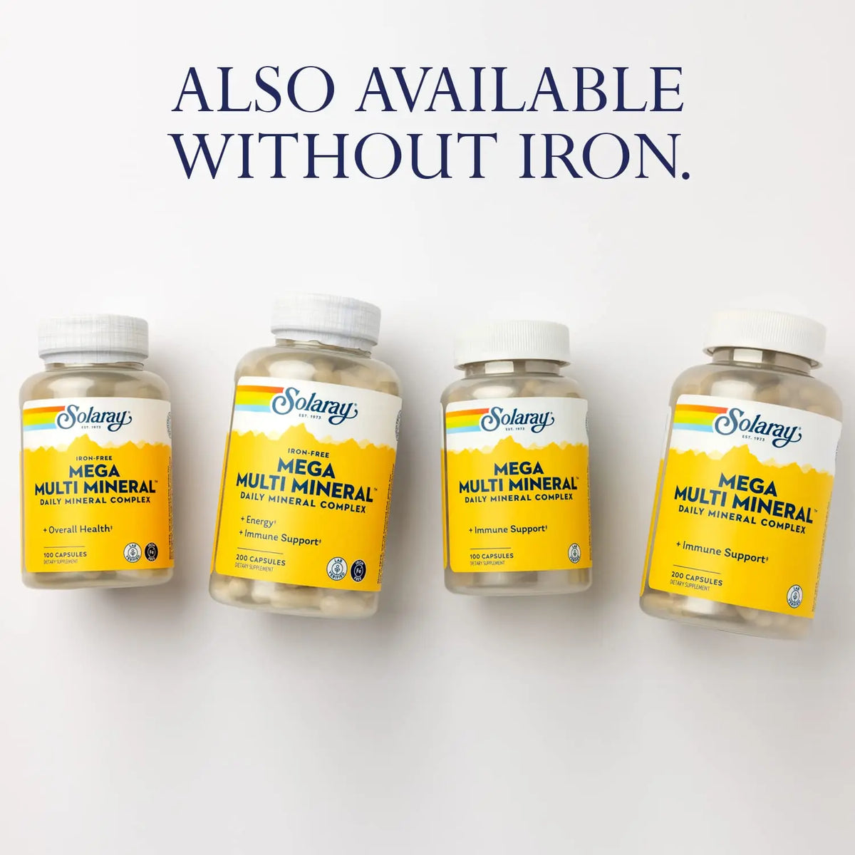 Solaray Mega Multi Mineral | 200 Capsules SOLARAY