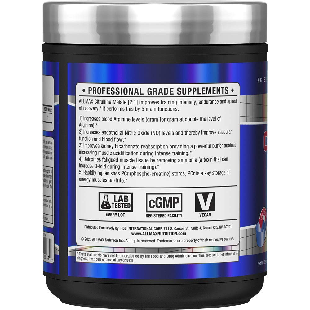 ALLMAX Essentials CITRULLINE MALATE 2:1 - 300 g Powder - Improves Endurance ALLMAX Nutrition