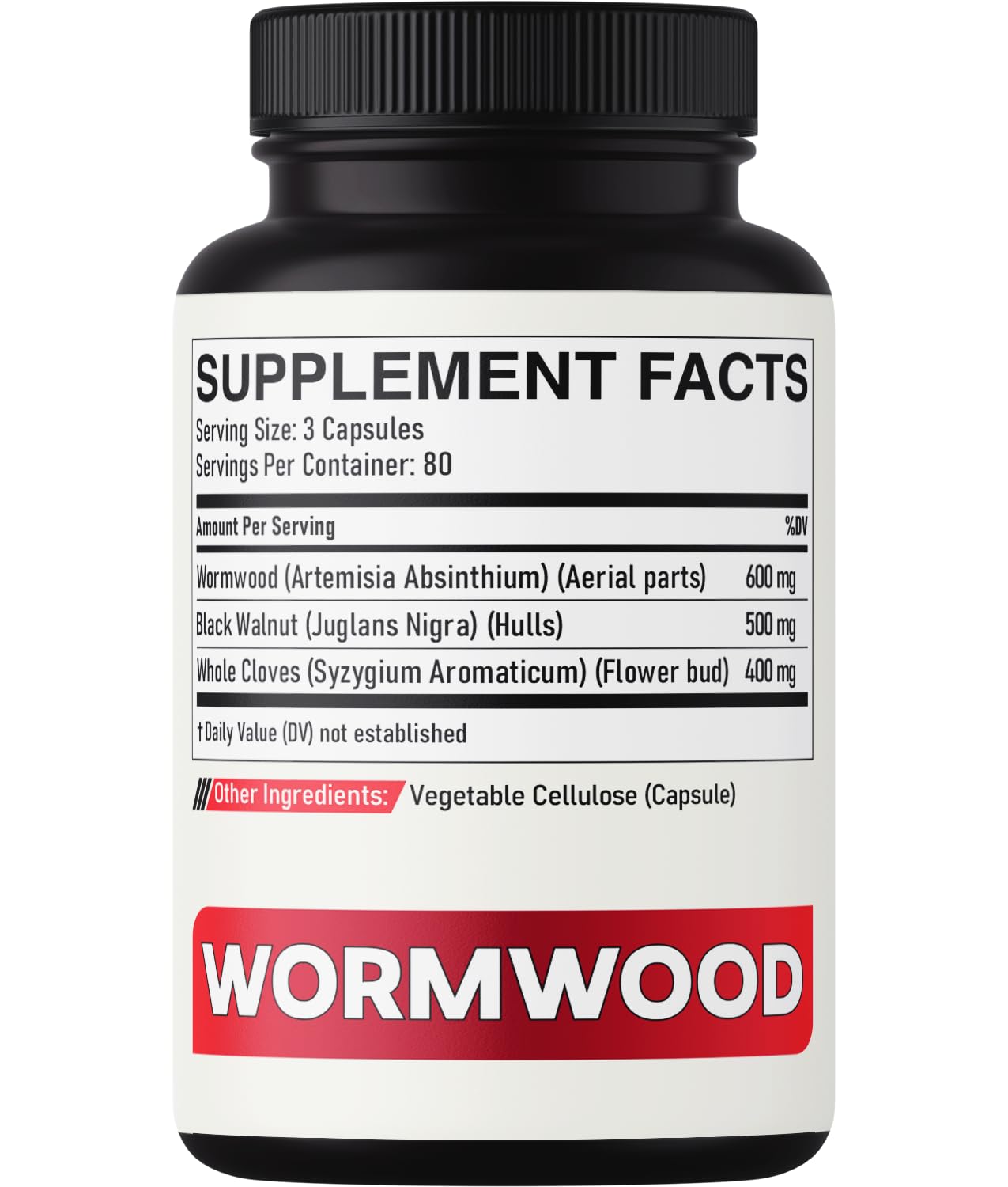 DEDICAD Sweet Wormwood Capsules 1500mg with Black Walnut & Cloves - 240 Vegan Capsules - Artemisia Annua Supplement for Immunity DEDICAD