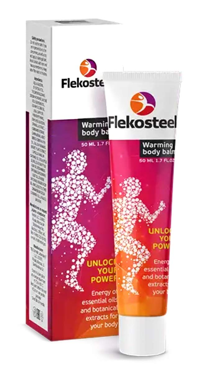 FLEKOSTEEL Body Warming Balm Relief from HIGH Muscle and Joint Load DISCOMFORT. Original Guaranteed from Russia with Hologram. (5 X 50 ML) Aus Healthcare