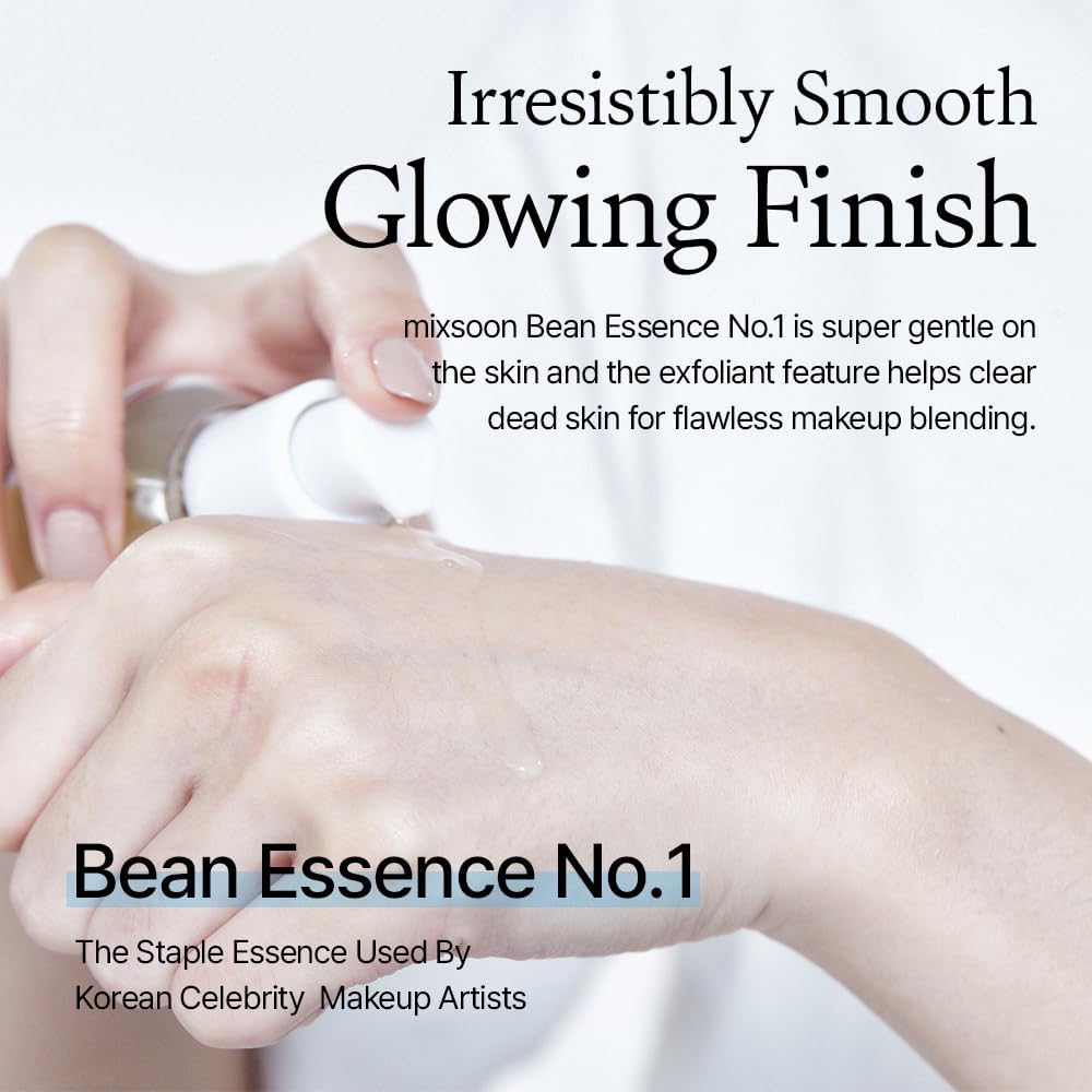 mixsoon Bean Essence Exfoliating, Snail Mucin Moisturizer for Hydrating, Fermented Bean Extract, Gentle Formula mixsoon