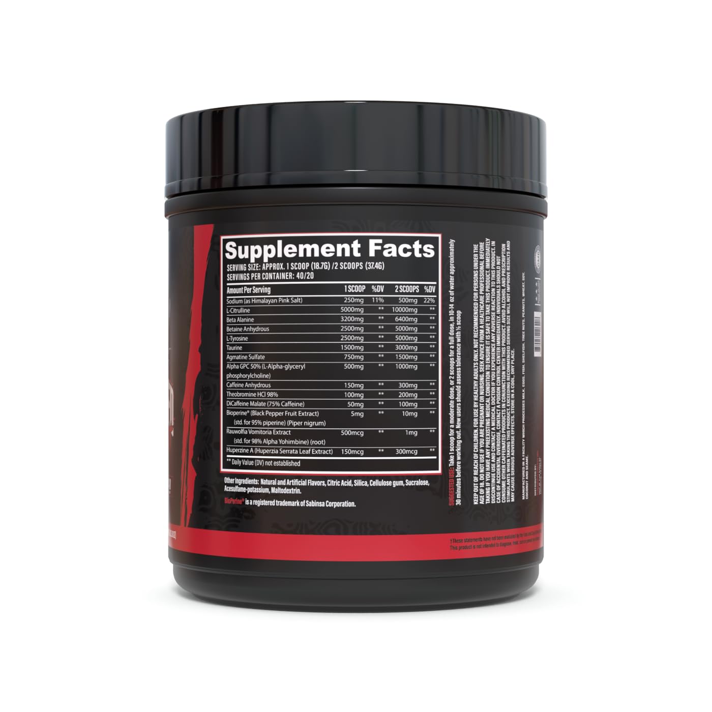 Wrecked Pre Workout Powder, Advanced Formula, Boosts Energy, Focus, Pumps & Performance, 10g L-Citrulline, 6.4g Beta Alanine, 5g Tyrosine, 1g Alpha GPC, 375mg Fast-Acting Caffeine & More (40 Servings)