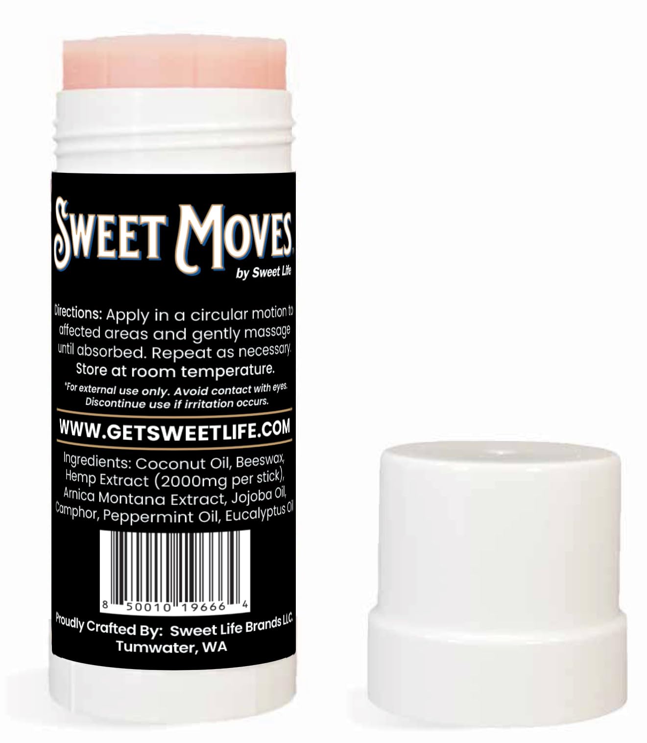 Sweet Life | Hemp Salve Stick | 2000mg | Small Business | Organic | Body Balm | Muscle Comfort Sweet Life