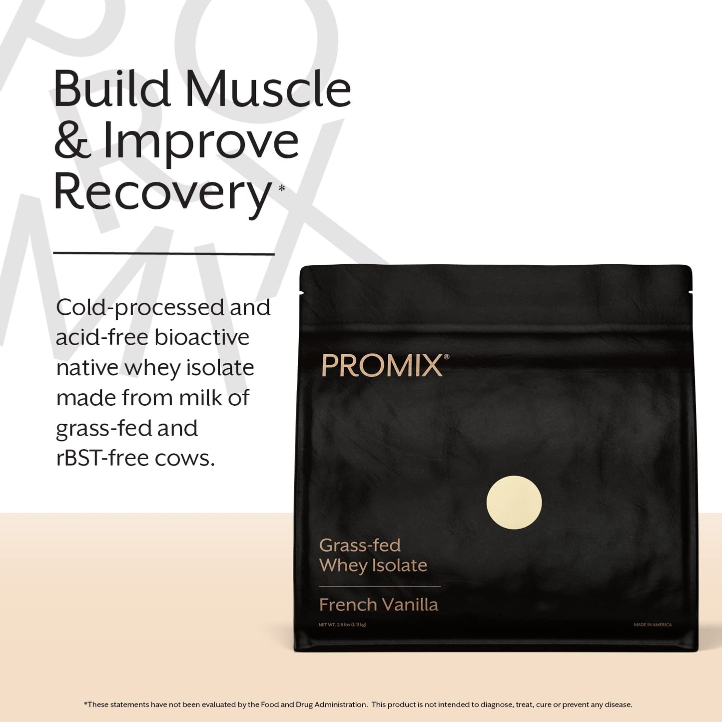Promix Whey Protein Isolate Powder - Grass-Fed & 100% All Natural - Post Workout ProMix Nutrition