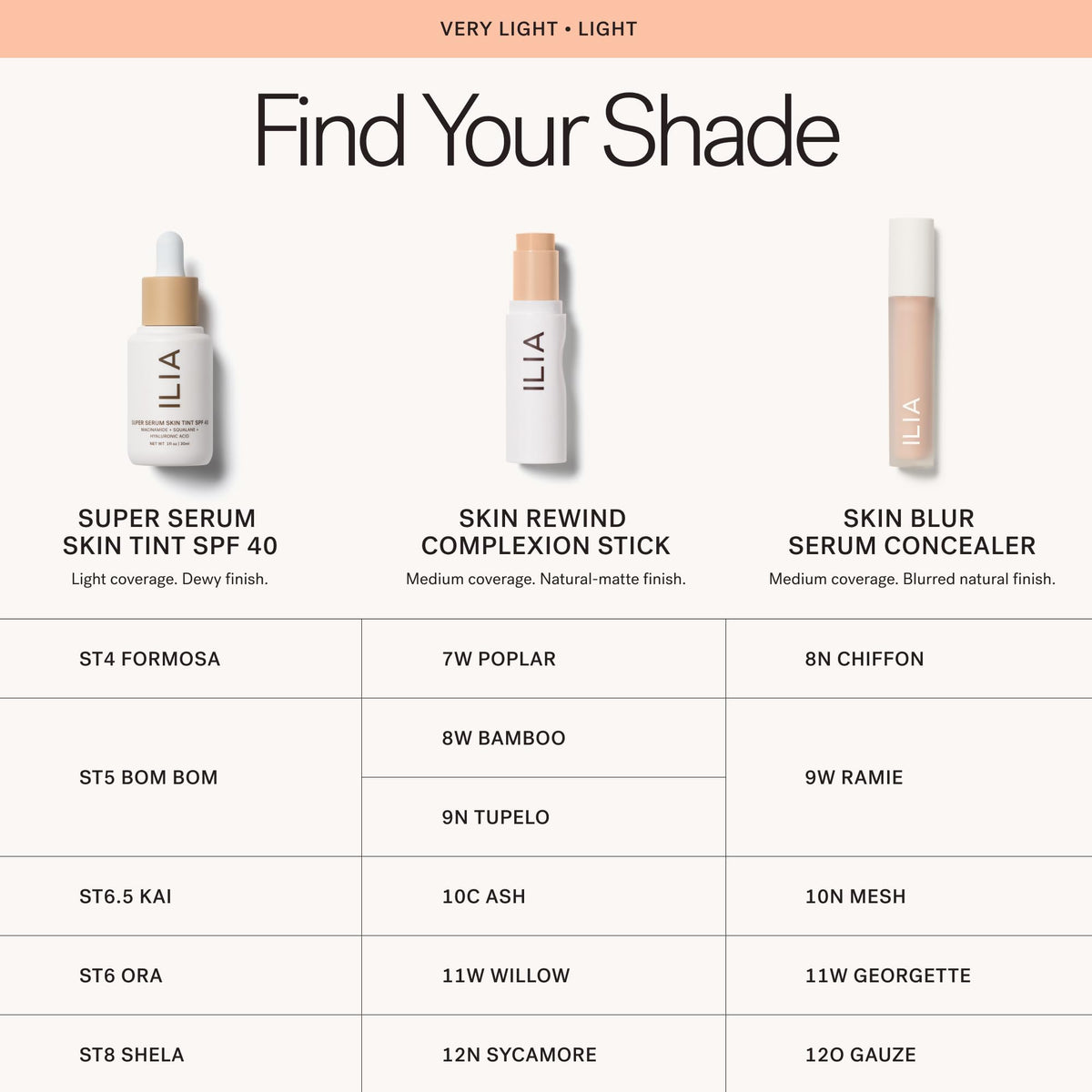 ILIA - Super Serum Skin Tint SPF 40 (Bom Bom ST5, 1 fl oz | 30 ml) ILIA