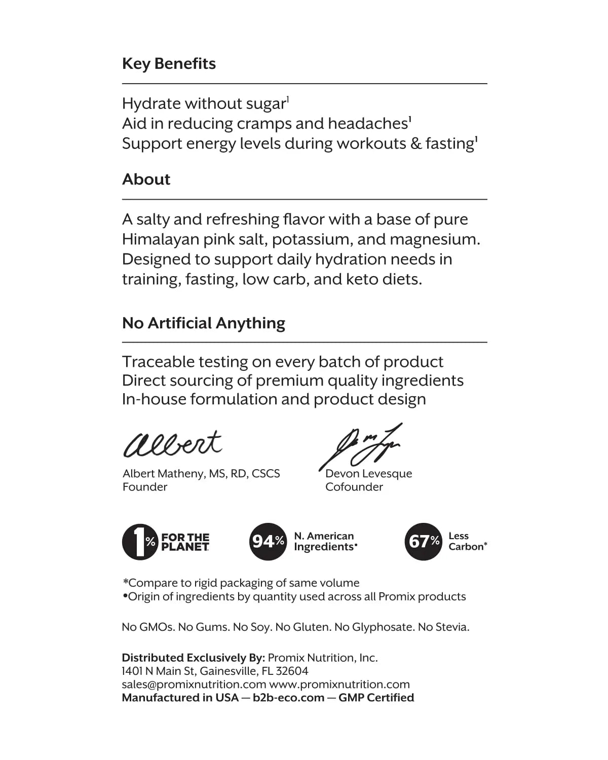 ProMix Nutrition Electrolytes Powder Hydration Packets - Himalayan Pink Salt, Magnesium, Potassium, Vitamin C - Salted Watermelon, ProMix Nutrition