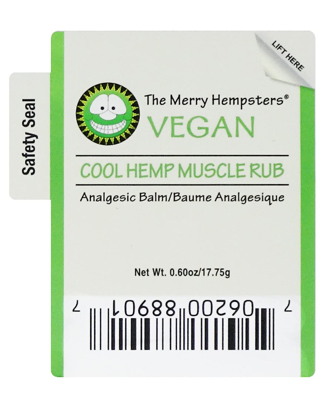 Merry Hempsters Vegan Cool Hemp Muscle Rub Single (2-Pack) The Merry Hempsters