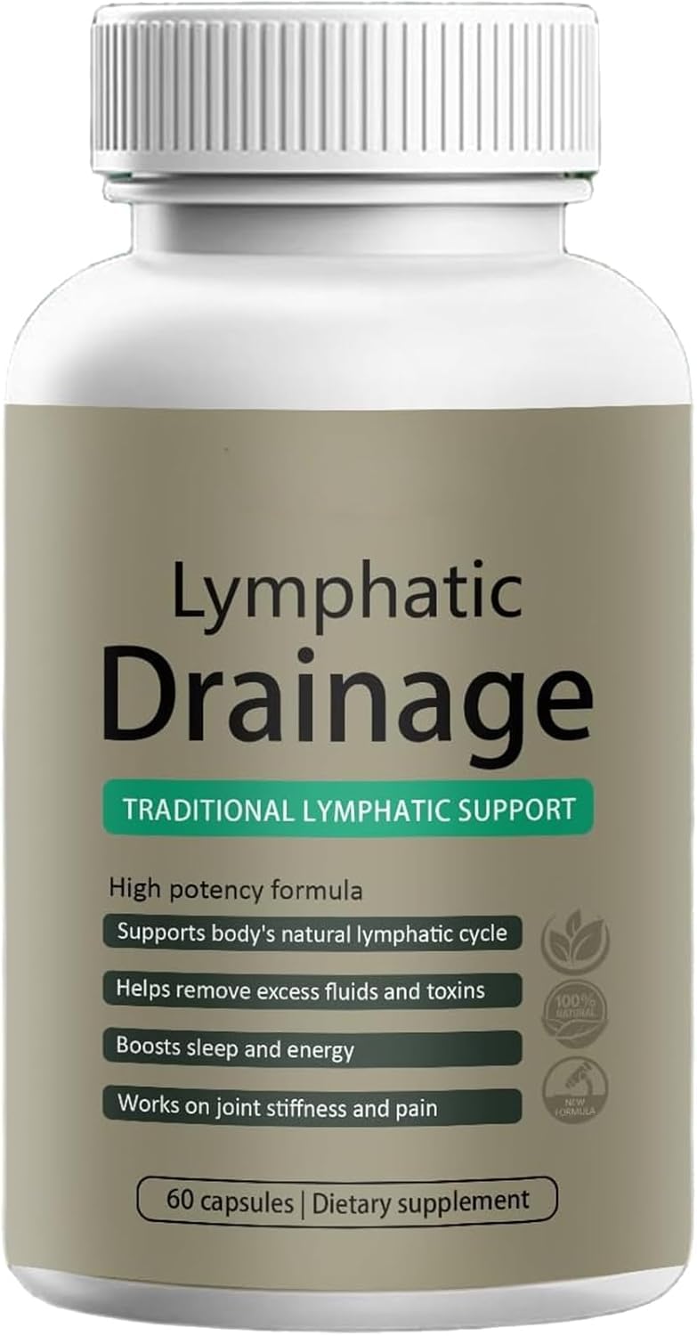 VegHerbs Lymphatic Drainage Capsules – | 60 Capsules Each Bottle (Pack of 2) X2 VegHerbs