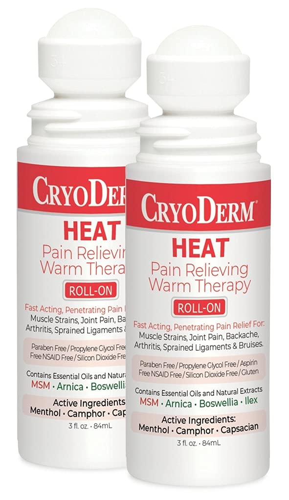 Pkg of 2 CryoDerm Heat Roll-On CryoDerm