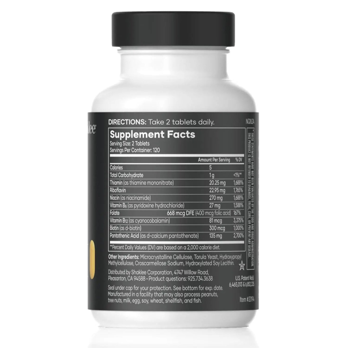 Shaklee - B-Complex- The Ultimate Energy Boost with Patented Bioactivated Absorption System™ - B Vitamins for Enhanced Well-Being Shaklee