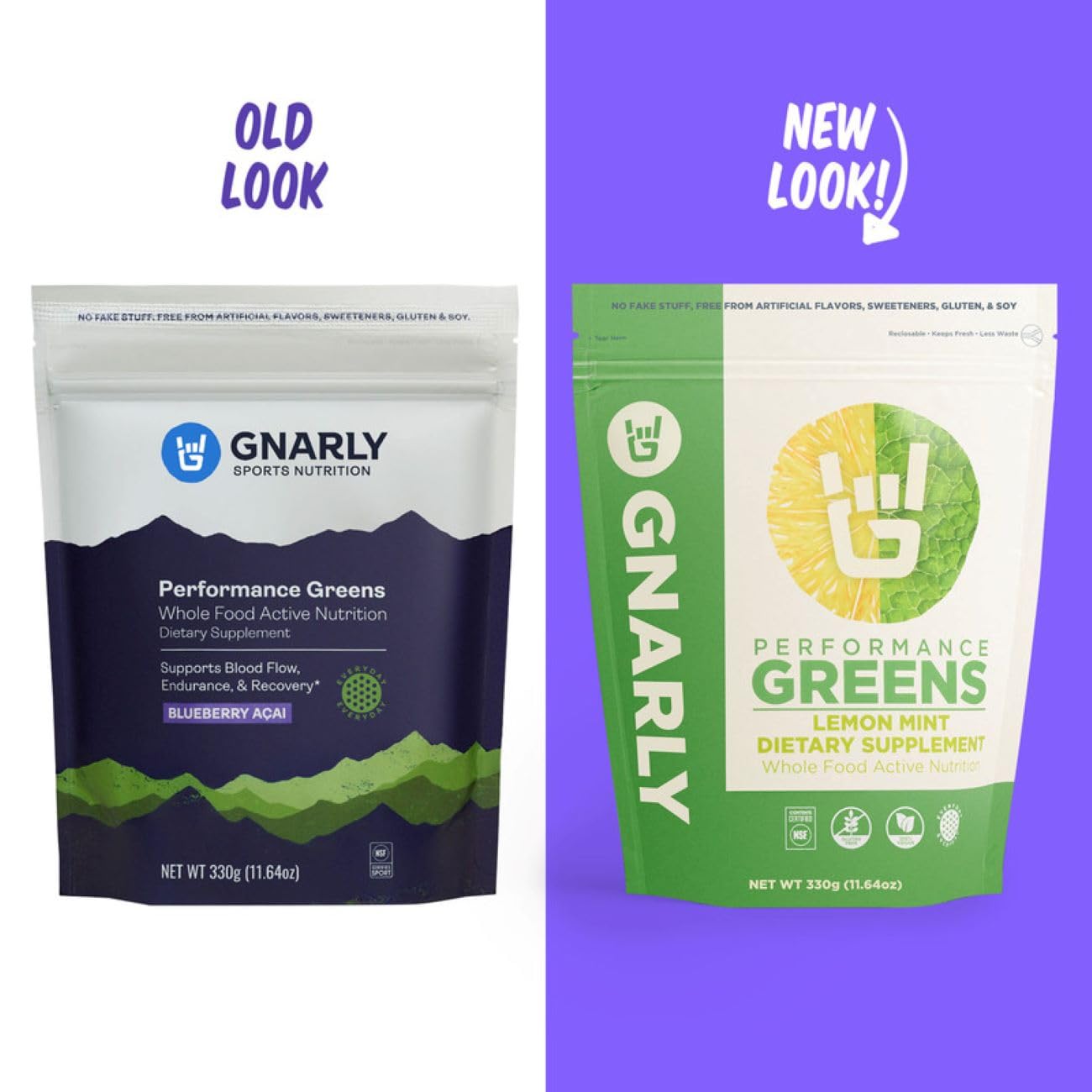 Gnarly Nutrition Greens Superfood Powder – Lemon Mint Performance Super Greens Powder – NSF Contents Certified – Organic, Probiotics & Essential Micronutrients - Lemon Mint, 11.64 oz Gnarly Nutrition