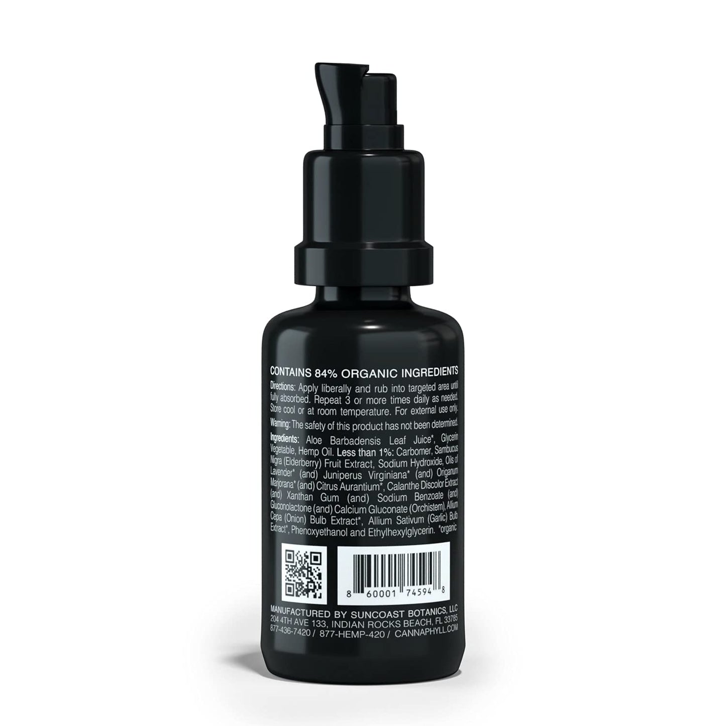 CANNAPHYLL Topical Organic Natural Hemp Gel (1 oz) for Skin, Back, Shoulder, Muscle, Nerves, and Joints, Tattoo Aftercare Made with Lavender, Neroli, Marjoram, and Cedarwood Cannaphyll