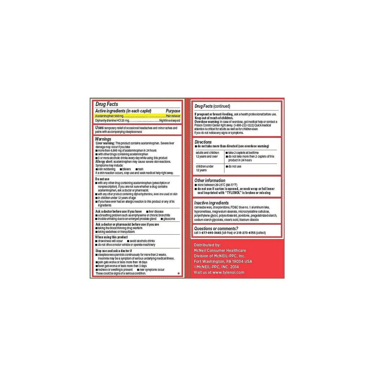 Tylenol PM Caplets - 225 ct. bottle Tylenol
