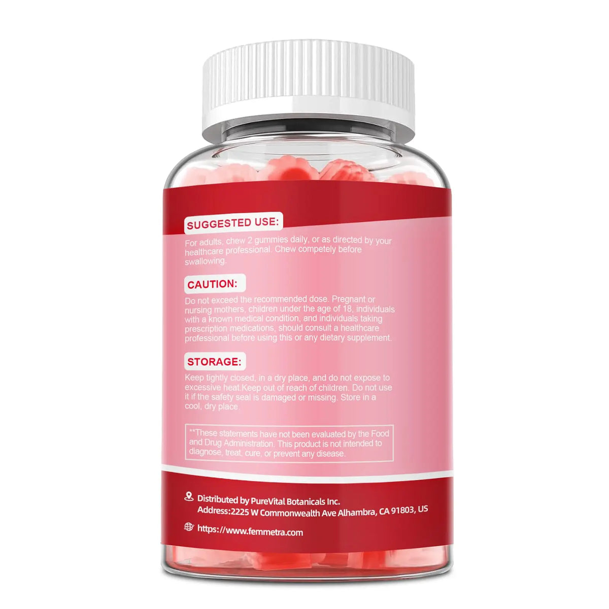 Femmetra 18-in-1 Probiotics for Women with Prebiotics - 200 Billion CFU with Digestive Enzyme, Cranberry, Kombucha - Sugar-Free Vaginal Gummies, Femmetra