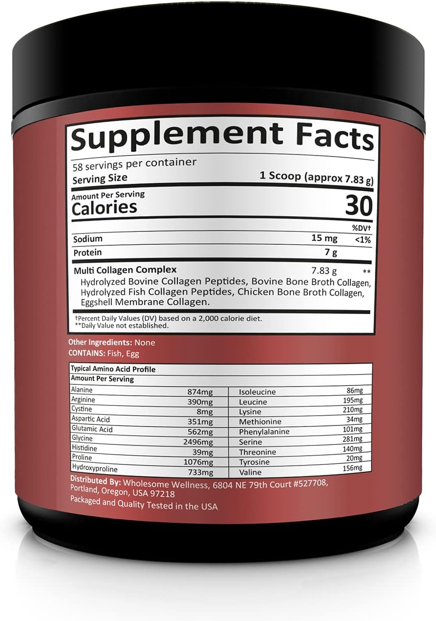 Wholesome Wellness Liposomal Vitamin C Capsules + Multi Collagen Protein Powder Hydrolyzed Bundle Gsupps Australia