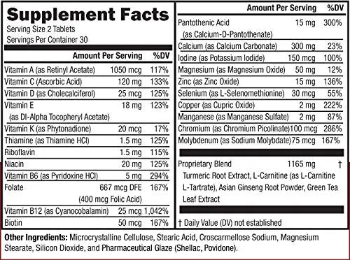 NeoVitin Women's 50+ Formula Multivitamin with Brilliant Blend - Daily Nutritional Support for Women Over 50 (60 Count) NeoVitin