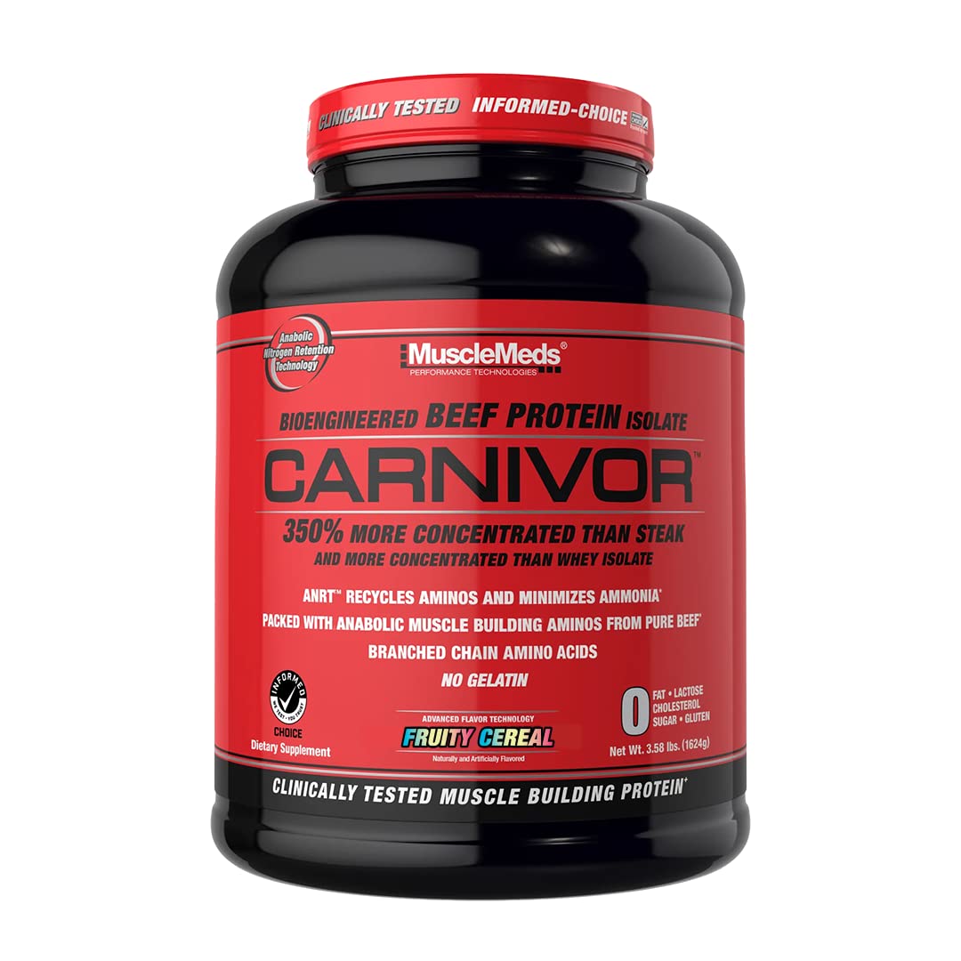 MuscleMeds Carnivor Beef Protein Isolate Powder, Fruit Punch, 4 lb MuscleMeds