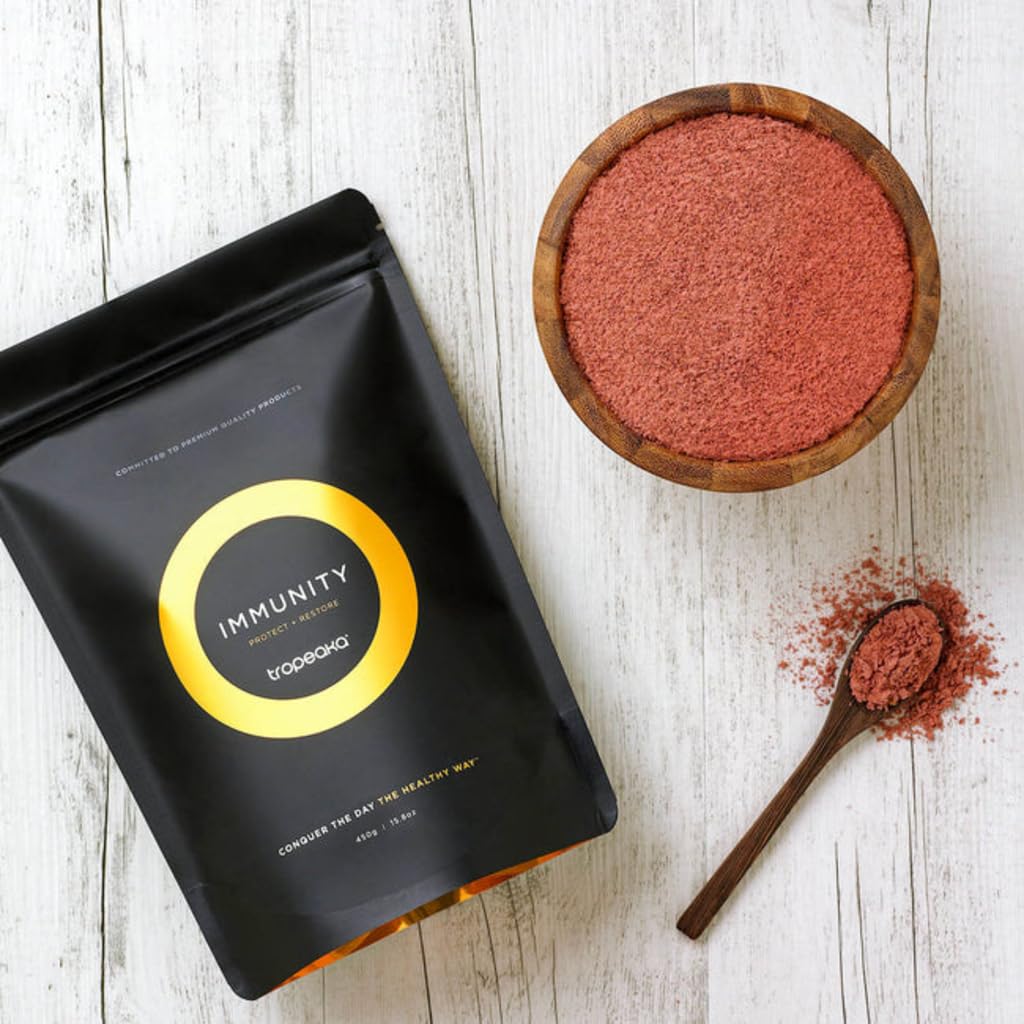 Tropeaka Immunity Powder - Immune Support Supplement, Antioxidant Rich Superfood Powder with Vitamins & Minerals, Boost Energy & Collagen Production - Vegan, Gluten Free, Non-GMO - 7oz (20 Servings) Tropeaka