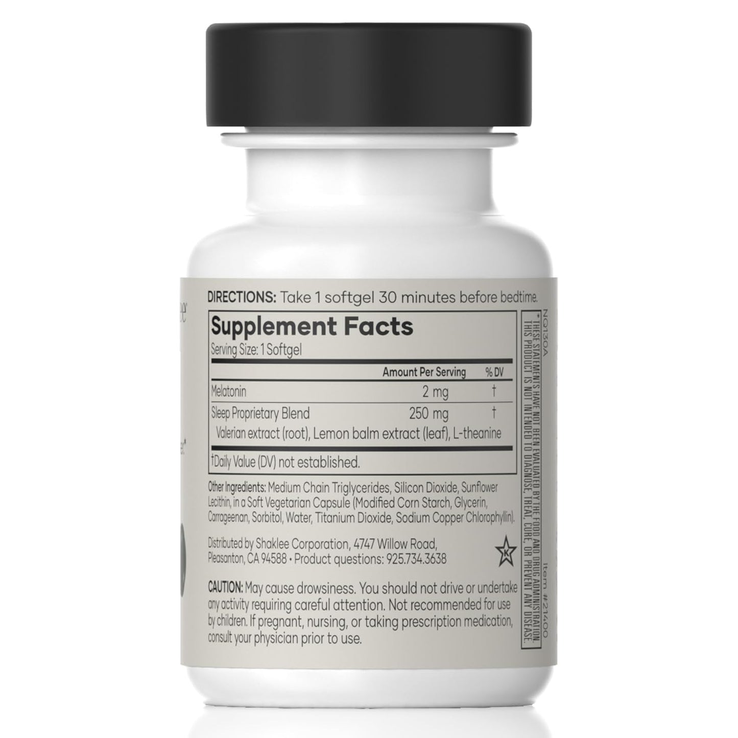 Shaklee - Dream Serene™ Melatonin Sleep Aid - Fall Asleep Faster, Wake Up Refreshed - with Melatonin, Valerian, Lemon Balm, L-Theanine - for Ultimate Beauty Sleep - 30 Softgels Shaklee