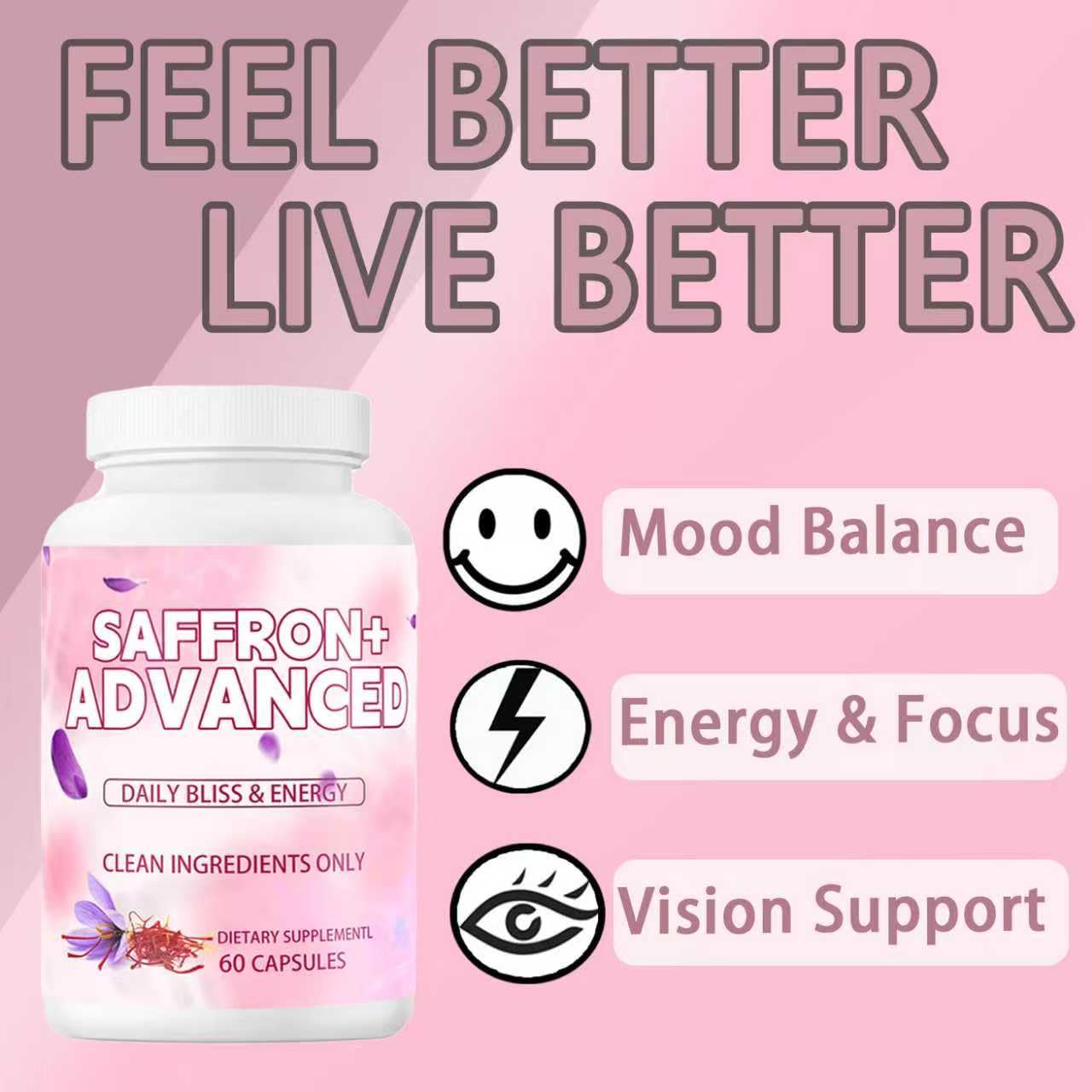 Auren Saffron Supplements,Advanced 10-in-1 Wellness Supplement | Ashwagandha, Fat-Soluble Vitamin C, Saffron Extract, Magnesium, Turmeric | 60 Vegan Capsules | Non-GMO Onswildc