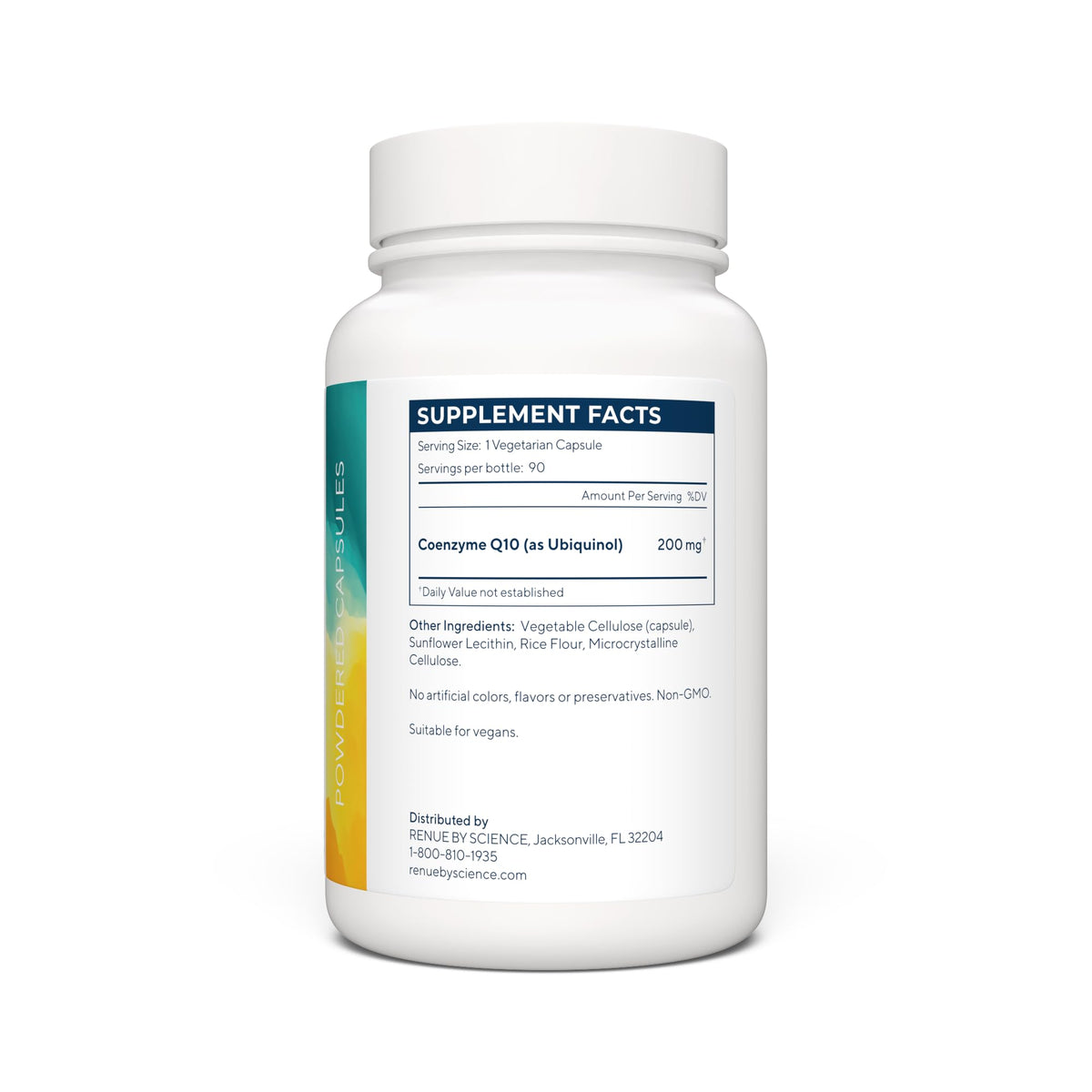 Renue By Science CoQ10 - Coenzyme Q10 as Ubiquinol CoQ10 | High Strength Liposomal CoQ10 200mg Supplement | 90 Co Q10 Capsules | Non-GMO & Allergen Free | Made in The USA Third-Party Tested Renue By Science