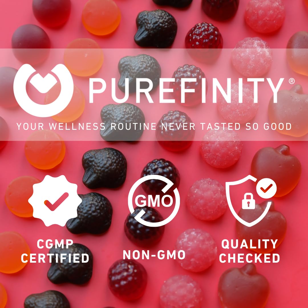 PUREFINITY Elderberry Gummies with Sambucus, Vitamin C, and Zinc – Your Perfect Daily 3-in-1 Supplement for Kids & Adults – Gluten Free, Non-GMO, Vegan, 60 Count Gsupps Australia