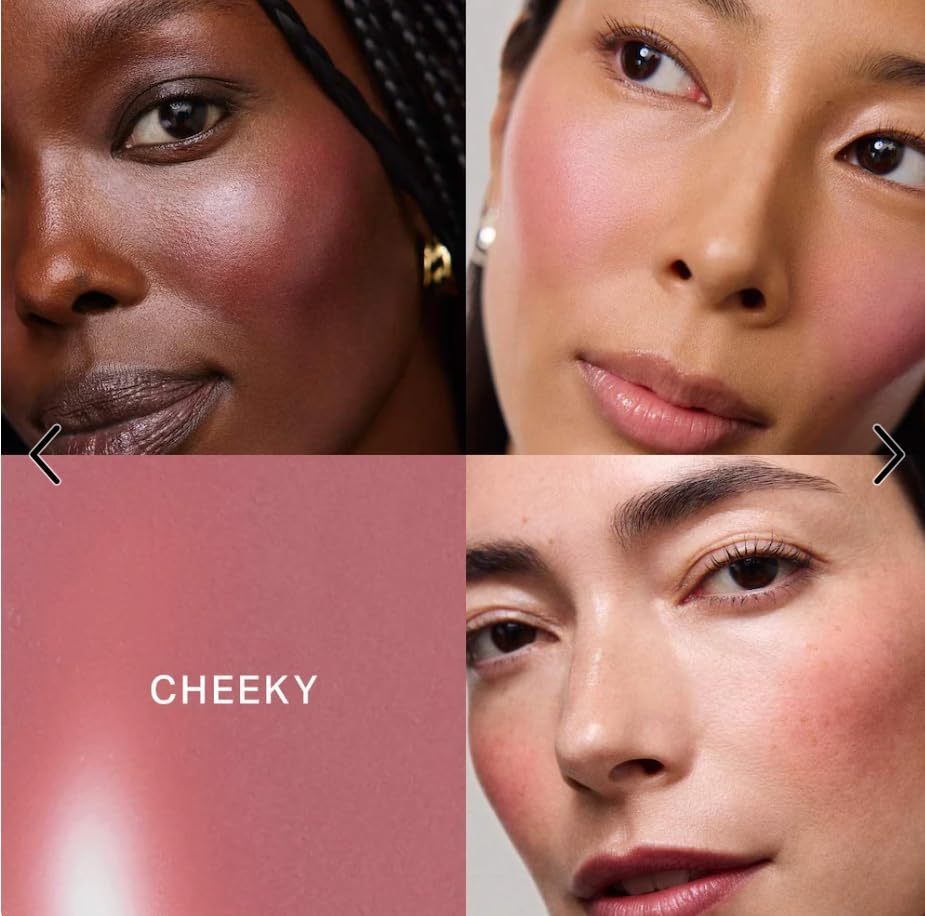 Merité Cheeky Cream Blush, Lightweight Buildable Color Balm with Vitamin E for Cheeks and Lips Flush Balm Cream Blush (0.31oz) (Cheeky - Cool Pink) Generic