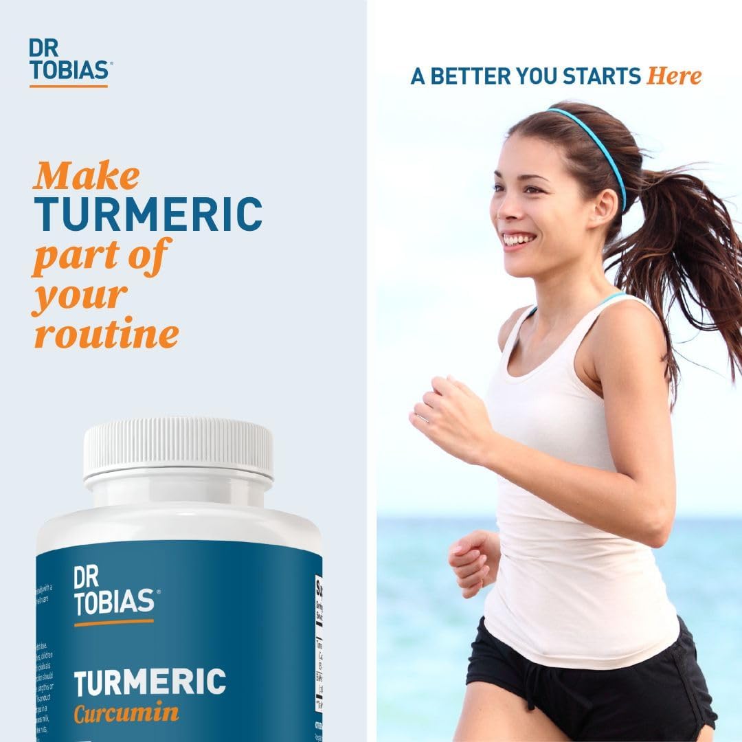 Dr. Tobias Turmeric Curcumin 1500mg with BioPerine – Extra Strength Supplement with 95% Curcuminoids for Joint Support, Overall Vitality & Immune Health, 120 Vegan Capsules, Non-GMO Gsupps Australia