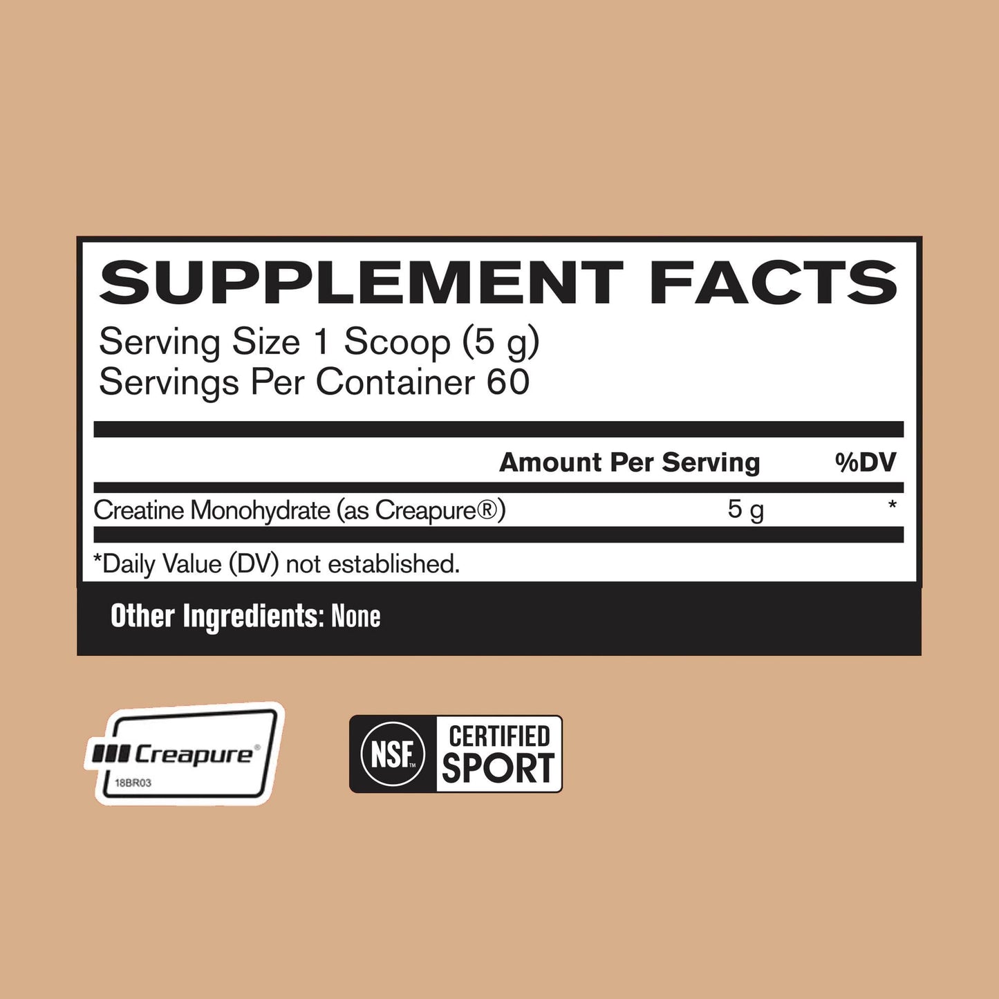 BARE PERFORMANCE NUTRITION, BPN Pure Creatine Monohydrate Powder by Creapure, 5g of Creatine per Serving, BARE PERFORMANCE NUTRITION