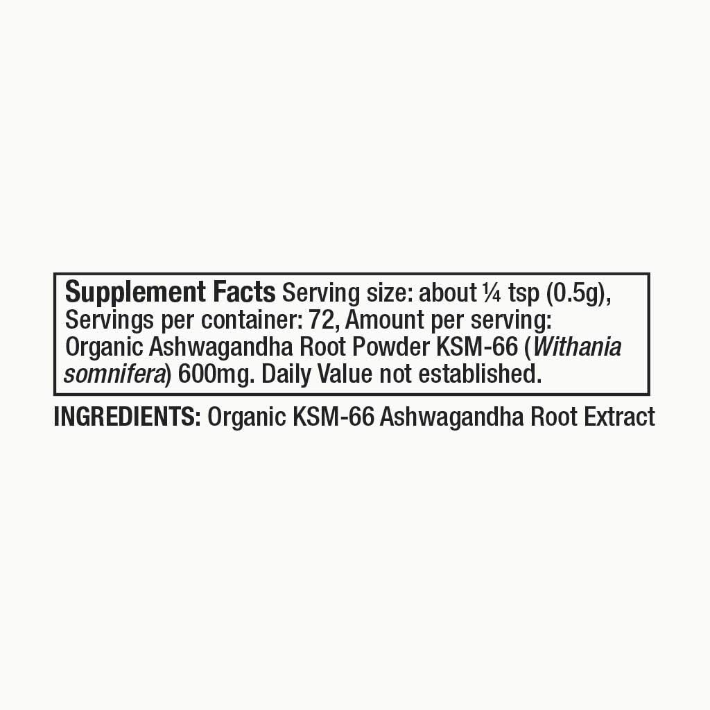 Moon Juice Organic Ashwagandha Supplement - Ashwagandha KSM-66 Root Powder Extract (15:1 Full-Spectrum) for Stress, Focus & Mood - Vegan, Non-GMO, Gluten-Free - 1.3 oz, 72 Servings Gsupps Australia