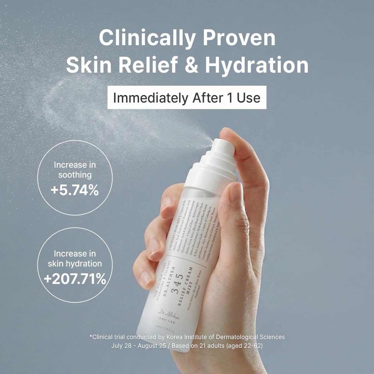 Dr.Althea 345 Relief Cream & Mist Duo, Korean Vegan Skin Care Set Dr.Althea