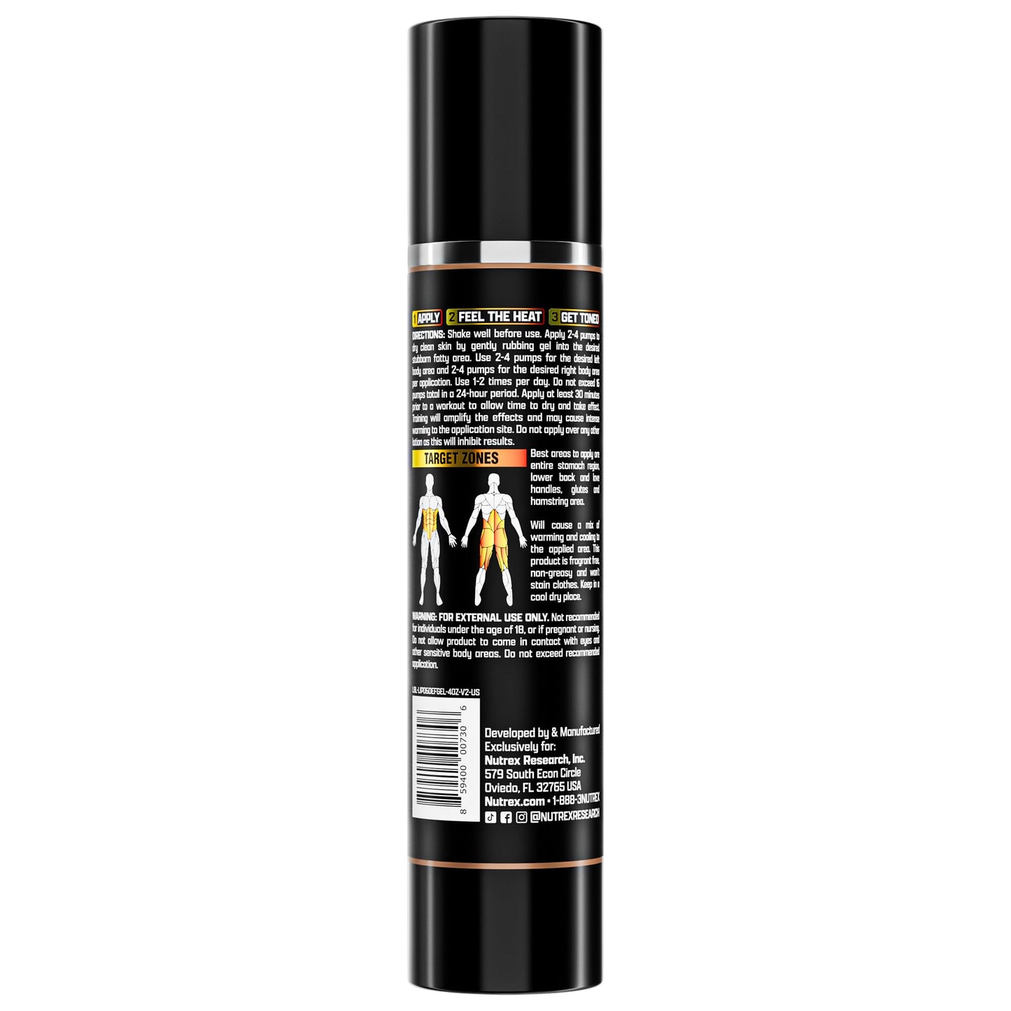 Lipo 6 Defining Gel Fast Acting Fat Burning Cream for Men & Women | Targets Stubborn Nutrex Research