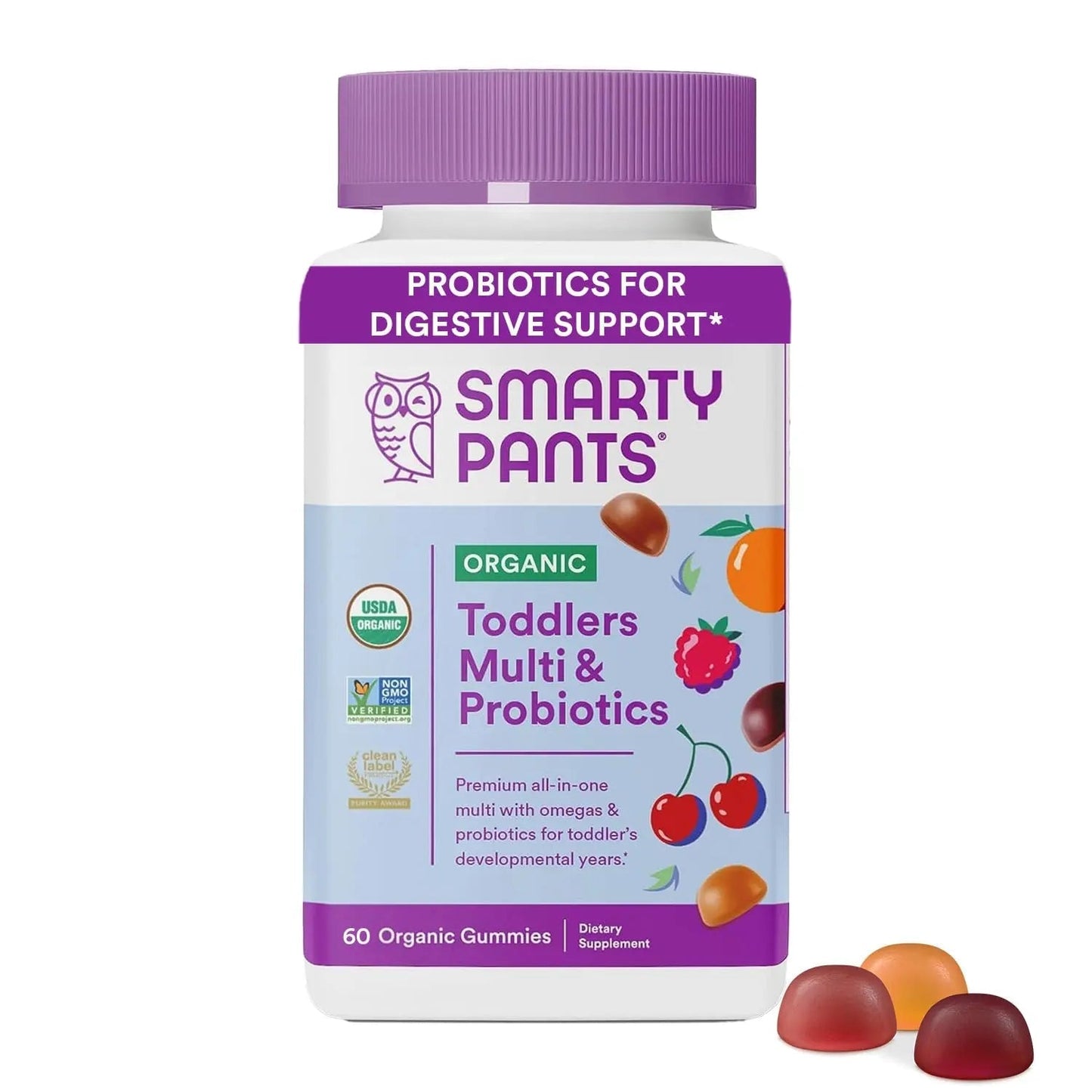 SmartyPants Organic Toddler Multivitamin Gummies & So Cozy Leave in Conditioner for Kids' Curly Hair, 60 Count SmartyPants