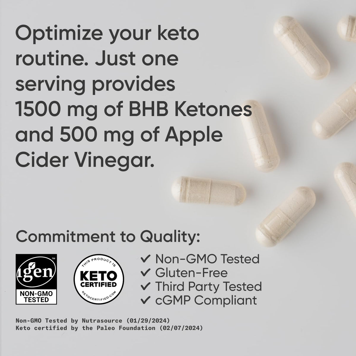 Sports Research® Keto ACV Capsules - Diet Kit System with 500mg of Apple Cider Vinegar Sports Research