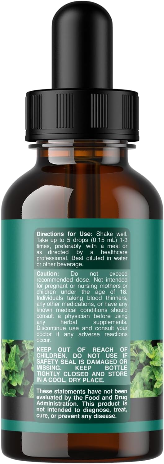 Organic Oregano Oil Drops - Super Concentrated Liquid Oil of Oregano with Carvacrol 60% for Digestion & Immune Support- Liquid Herbal Extract Tincture for Immune Strength & Healthy Intestines -1 Fl Oz Gsupps Australia