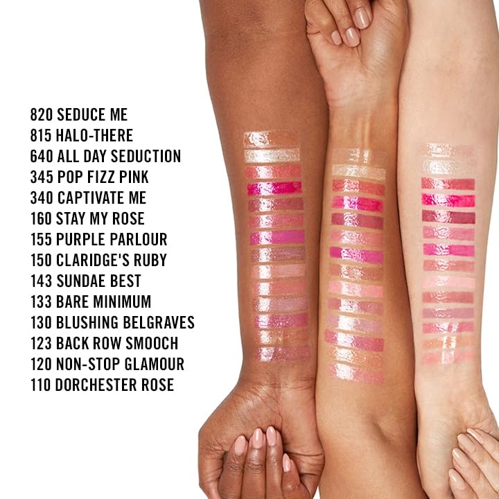 Rimmel Stay Glossy Lip Gloss - Non-Sticky and Lightweight Formula for Lip Color and Shine - 130 Blushing Belgraves, .18oz Rimmel