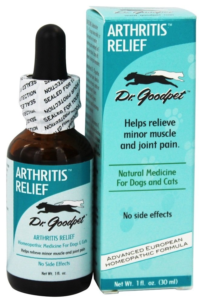 Dr. Goodpet Arthritis Relief Drops for Pets - Gentle Homeopathic Formula for Joint Stiffness & Mobility Support in Dogs & Cats - 1 oz Dropper Bottle Dr. Goodpet