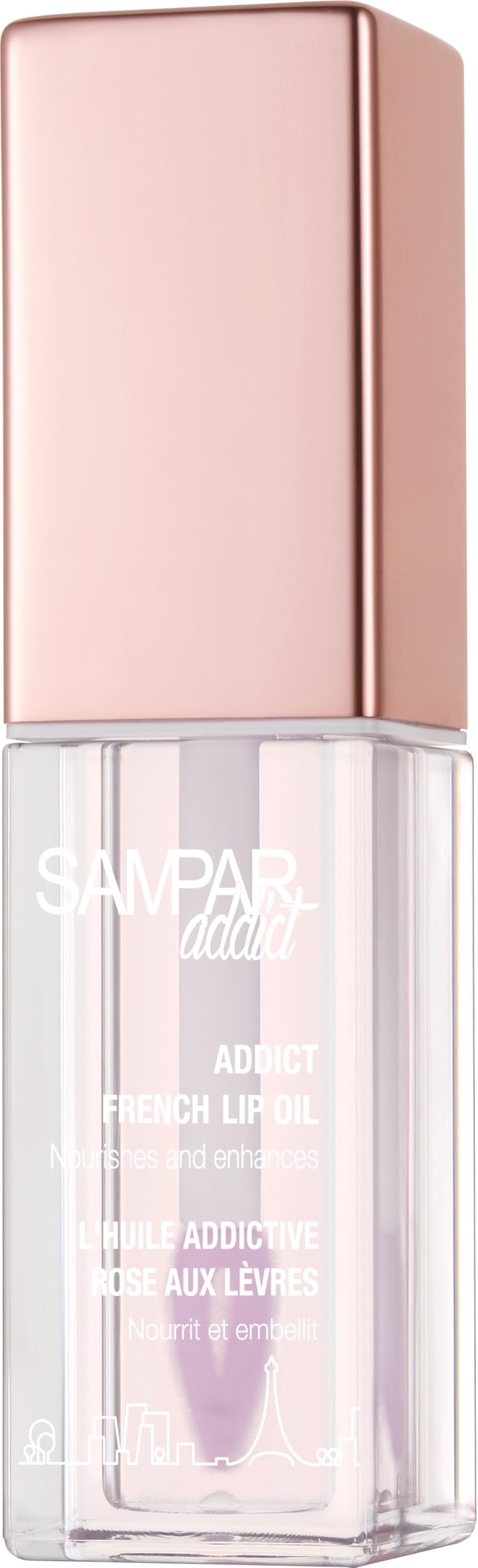 Sampar Addict French Oil with Sponge Applicator - Korean Beauty Perfect for Lip Oils & Glosses | Rosehip, Rare Beauty Tinted Lip Oil, Broadway Vita-Lip Gloss, Saie Glossy Bounce, Sampar