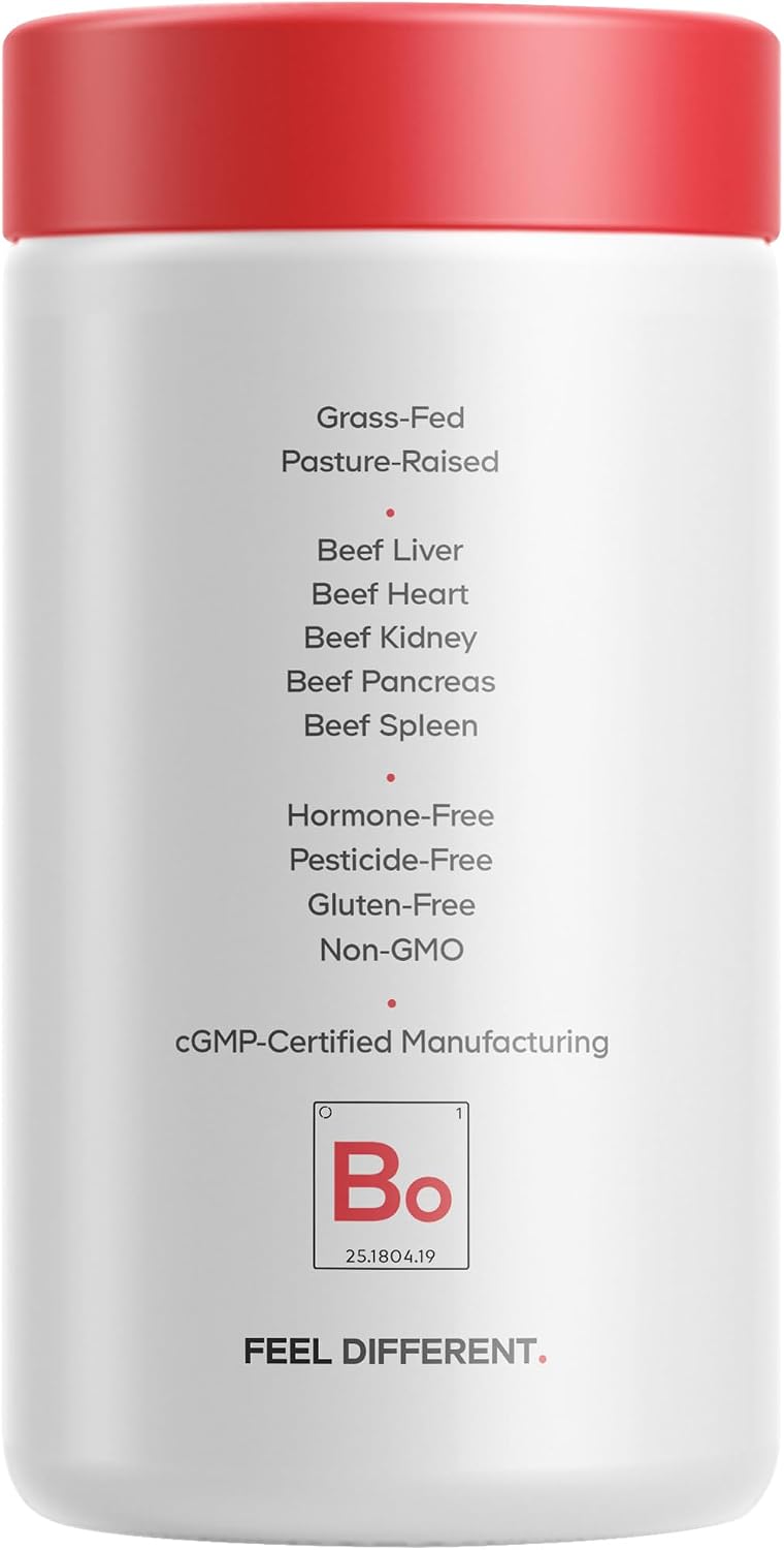 Codeage Beef Organs, Liver, Heart, Kidney, Grass-Fed, Freeze Dried, 180 ct | Grass-fed, freeze-dried, non-defatted desiccated bovine liver, heart, kidney, pancreas, spleen. Non-GMO.