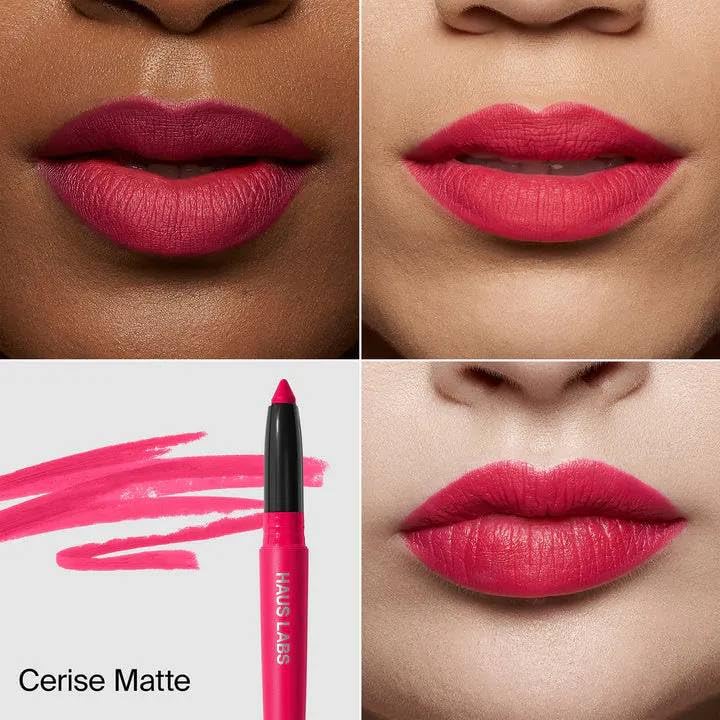HAUS LABS BY LADY GAGA Le Monster Lip Crayon Cerise Matte & ENTEL Aloe vera Sheet Masque (BONUS) HAUS LABS BY LADY GAGA