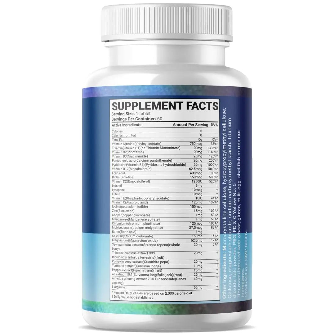 Organic Strength Daily Men's Multivitamins - Multivitamin for Men & Multimineral Supplement for Enhanced Energy Organic Strength