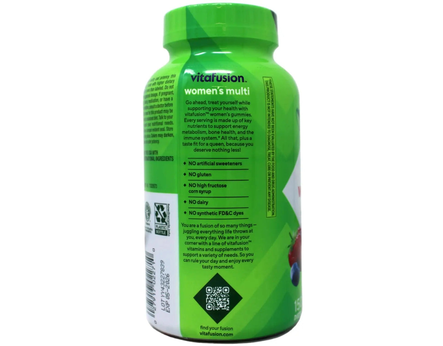 Vitafusion 150 Count with Vitamins A, C, D, E, B-6 and B-12 Womens Multivitamin Gummies, Berry Flavored Daily Vitamins for Women Vitafusion