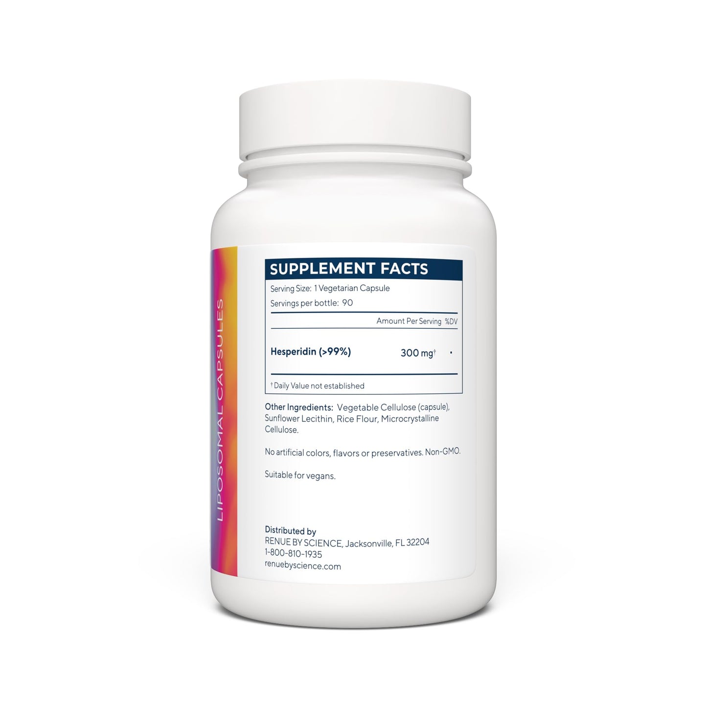 Renue By Science Hesperidin | Liposomal Hesperidin Supplements | 90 High Strength Capsules - 300mg per Serving | Non-GMO | Made in The USA & Third-Party Tested Renue By Science