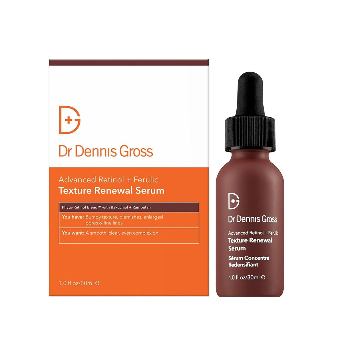 Dr. Dennis Gross Advanced Retinol + Ferulic Texture Renewal Serum – Anti-Aging Formula to Smooth Texture, Boost Radiance, and Minimize Fine Lines & Wrinkles, 1 oz Dr Dennis Gross