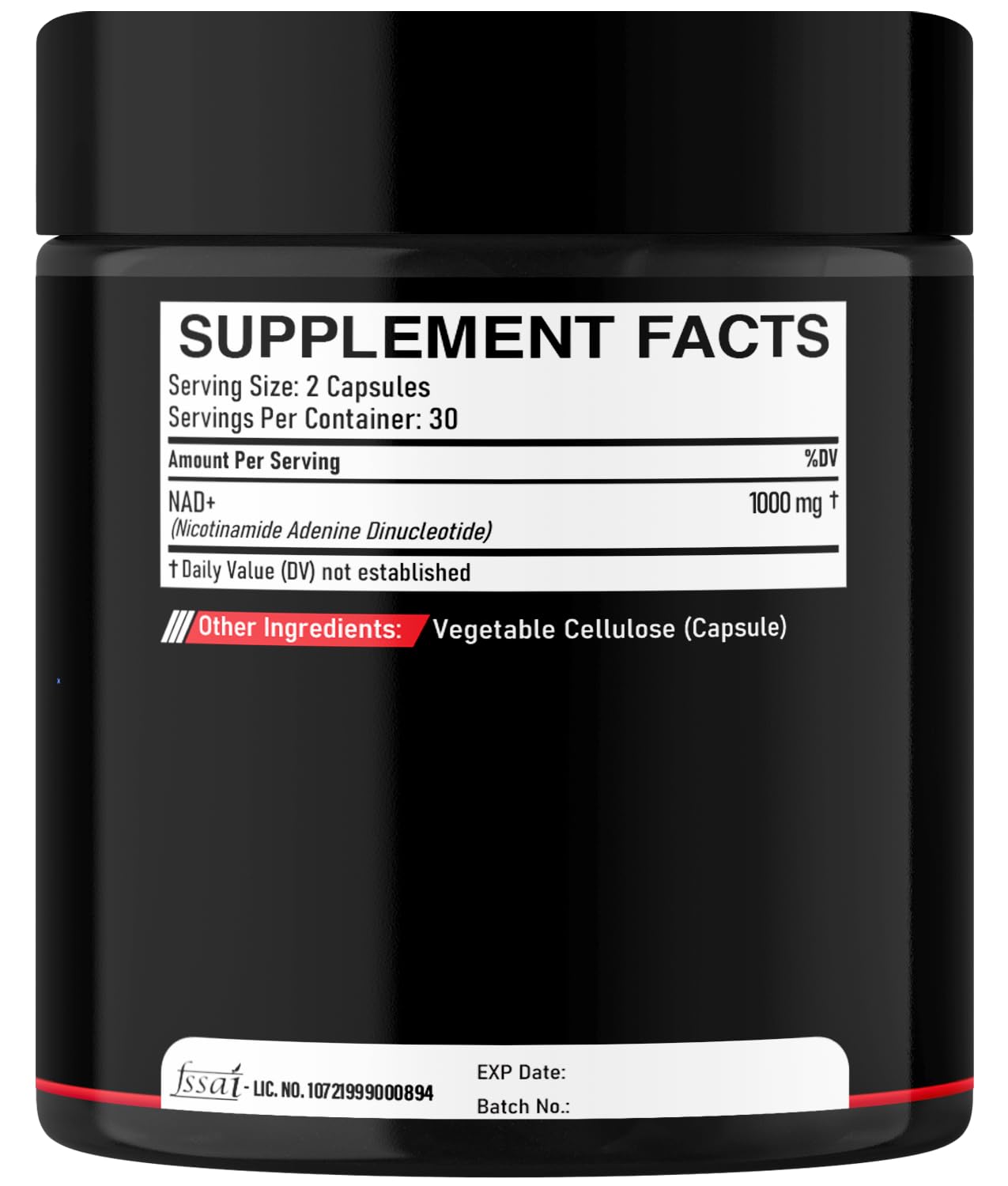 DEDICAD NAD Supplement 1000 mg - Pure NAD Supplement - Energy and DNA Repair, Aging Defense, Brain Function - 60 Capsules DEDICAD