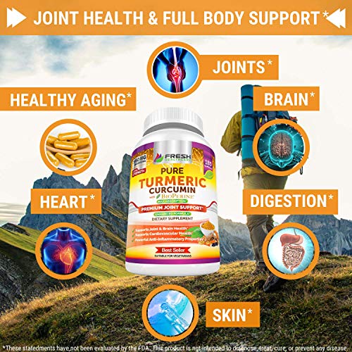 Turmeric Curcumin with BioPerine 1950mg - Natural Joint & Healthy Inflammatory FRESH HEALTHCARE