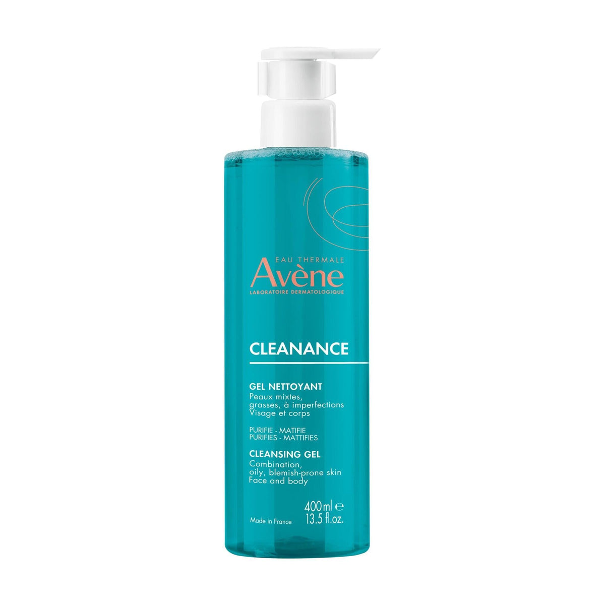 brand Avène Cleanance Cleansing Gel, Cleanser for Face & Body, 13.5 oz Eau Thermale Avène