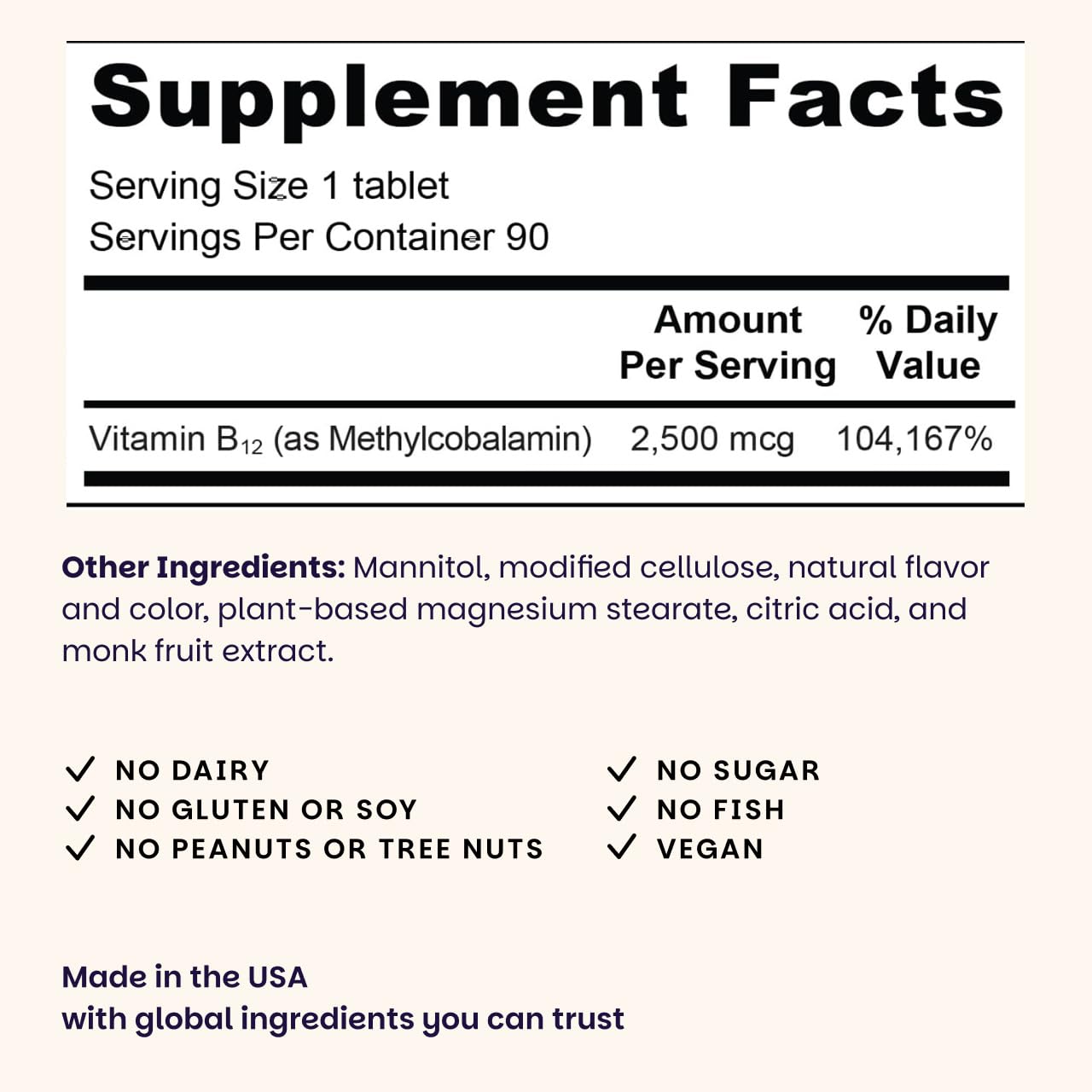 EZ Melts Dissolvable B12 2,500 mcg - Vitamin B12 for Energy & Immune Support - Non-GMO, Vegan & Gluten-Free EZ Melts